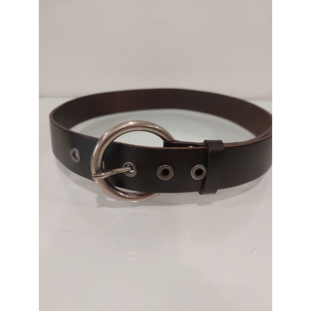 Brooks Brothers Women Black Jeans Belt W/metal grommet-reinforced holes Italy XS